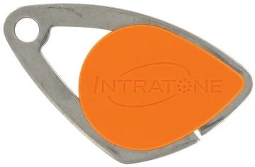 HCLE2-07 BADGE ELECTRONIQUE INOX ORANGE