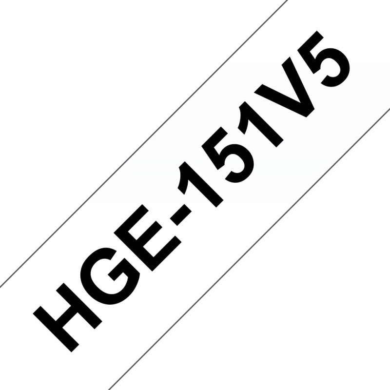 					HGE151V5 PACK 5 RUBANS NOIR/TRANSPARENT, LARGEUR 24 MM.