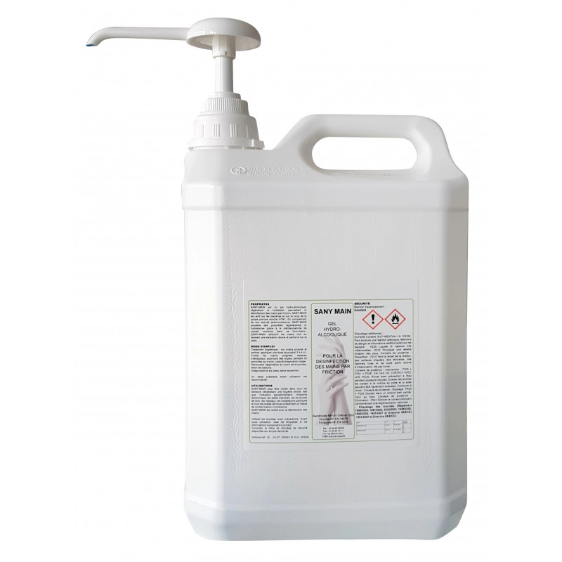 HGEH7705 <div itemprop="description"> GEL HYDRO ALCOOLIQUE 5 LITRES AVEC POMPE</div>