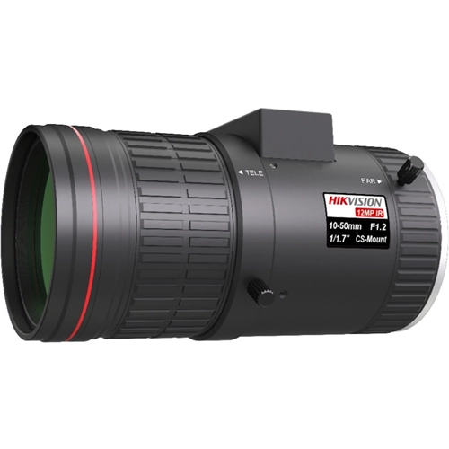 HV1050D-12MPIR <div itemprop="description"> Objectif Hikvision HV1050D-12MPIR 10 mm - 50 mm f/1,2 Varifocale pour Monture CS - Zoom Optique 5x</div>