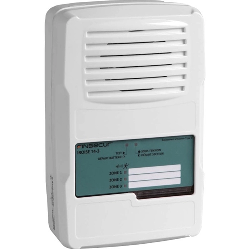 IROISE4.2PLUS <div itemprop="description"> Alarme de Sécurité FINSECUR Iroise - Filaire - 230 V AC - 90 dB - Audible - Blanc</div>