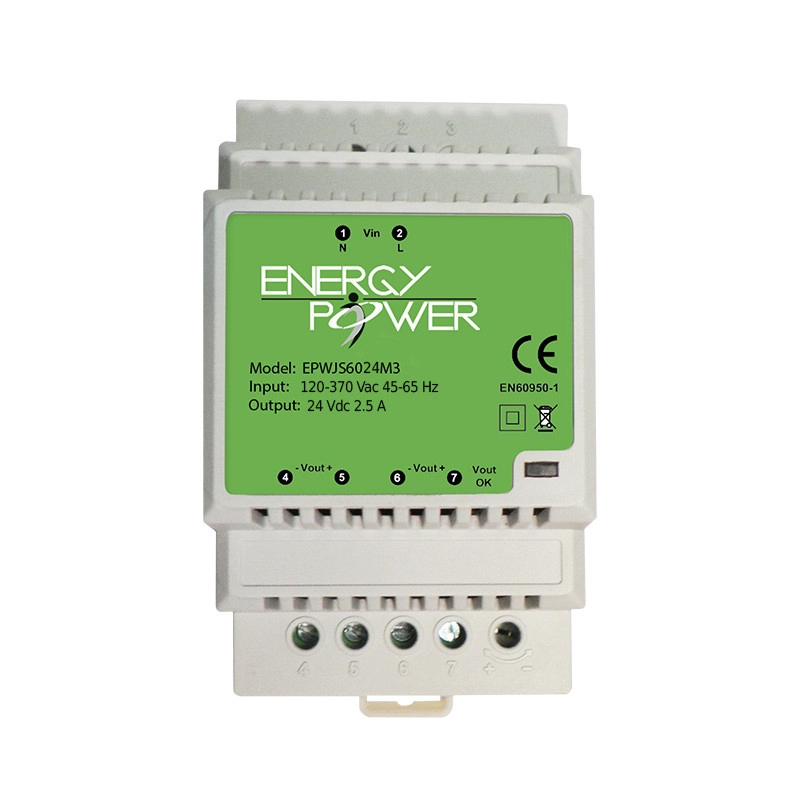 					JS6024M3 < > ALIMENTATION RAIL DIN 24VDC 2.5A 3 MODULES</>