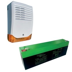 					KSIRSIREX2 PACK SIRENE EXTERIEURE NFA2P SIREXF + BATTERIE EPW12V2.2AH