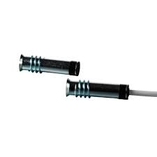 MK-2700-2 Contact magnétique Haute sécurité, à vissage à force dans ouvrant bois/plastique, contact NF,AP, L36/ø9mm, 2m de câble              