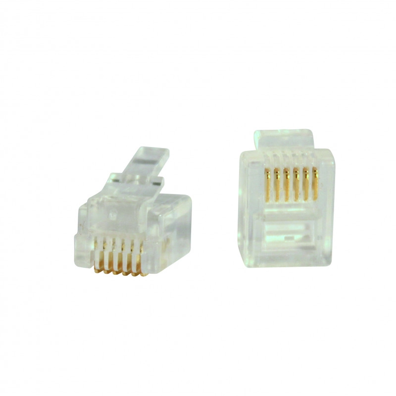 MP12 <div itemprop="description"> PLUG RJ12 CAT3 6P6C UTP POUR CABLE PATCH</div>