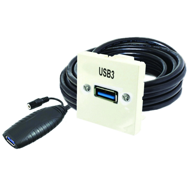 MQPC7073F10 <div itemprop="description"> PLASTRON USB A 3.0 FEMELLE-FEMELLE 2 MODULES 10M</div>