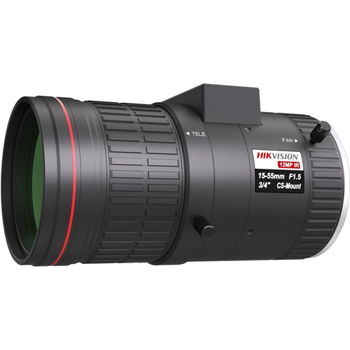 MV1555D-12MPIR <div itemprop="description"> Objectif Hikvision MV1555D-12MPIR 15 mm - 55 mm f/1,5 Varifocale pour Monture CS - Zoom Optique 3,7x</div>