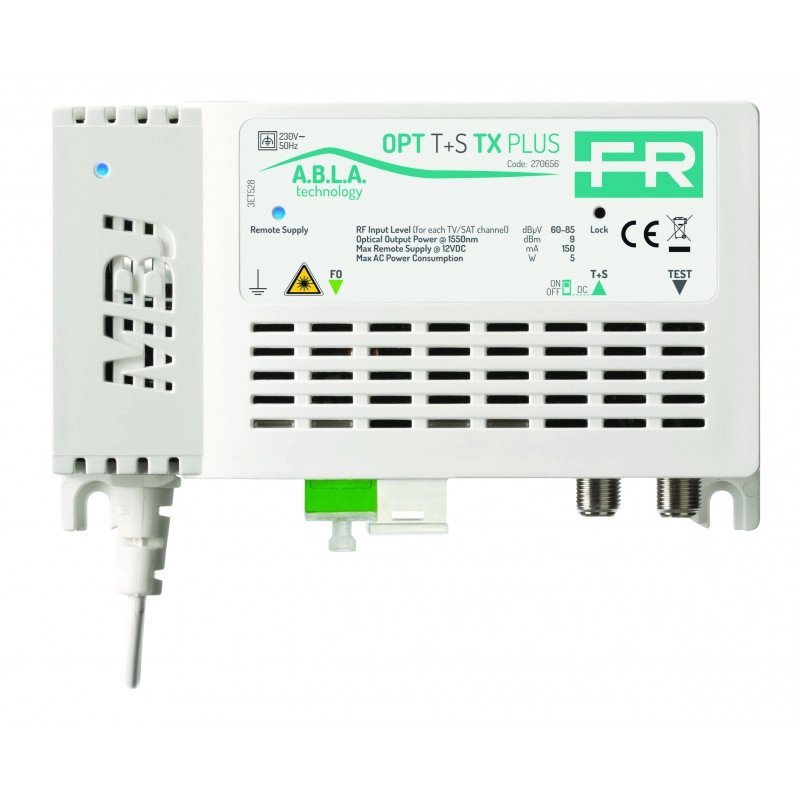 OPTT+STXPLUS <div itemprop="description"> EMETTEUR OPTIQUE 1550, TNT+SAT, 9dBm, SC/APC</div>