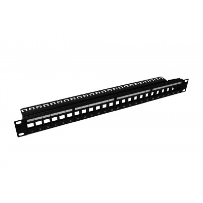 PA24NE <div itemprop="description"> PANNEAU 19`` 1U NU 24P (SUPPORT DE CABLES +PORTE ETIQU.)</div>