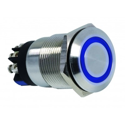 PB19NONCB12ST <div itemprop="description"> BP INOX BLEU 19MM NO+NC 12V DC BORNIER A VIS</div>