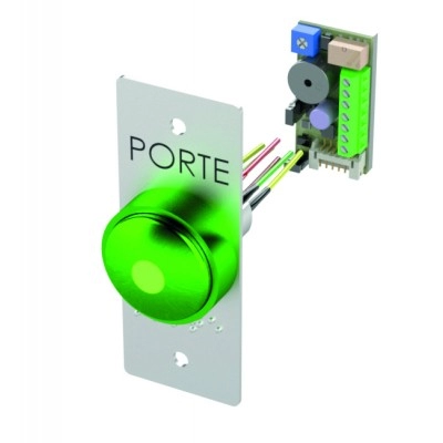 PB22MBBLE <div itemprop="description"> BOUTON CHAMPIGNON + PLAQUE 90x35 + TEMPO + BUZZER + LED</div>