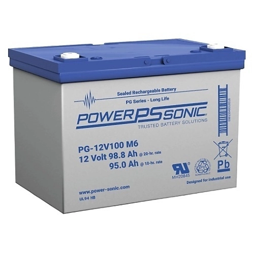 					PG-12V100 Power Sonic PG-12V100 Série PG, 12V, 98,8 Ah, Batterie plomb-acide scellée rechargeable longue durée