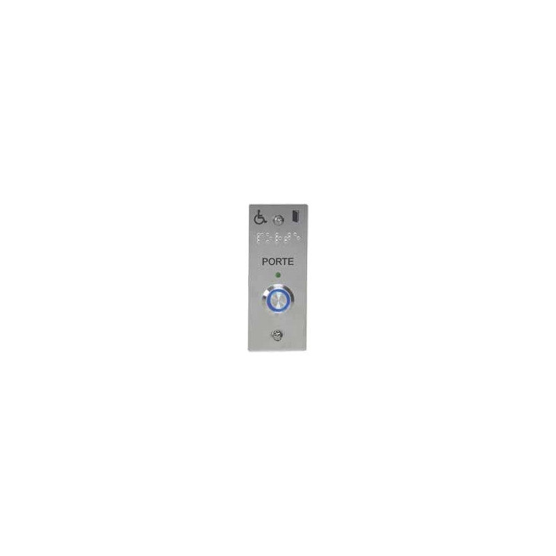 PL40NFLH <div itemprop="description"> BP PMR SONORE ET LUMINEUX SUR PLAQUE INOX 100X40MM `PORTE`</div>