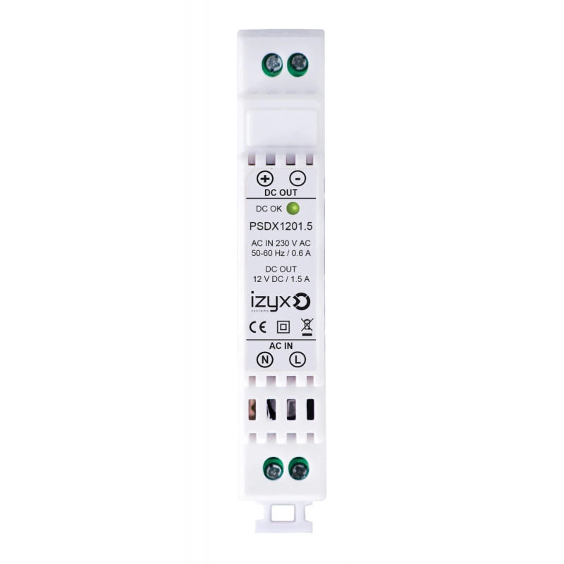 PSDX12015 <div itemprop="description"> ALIMENTATION RAIL DIN 100-240V AC / 12V DC / 1.5A - 1 MODULE</div>
