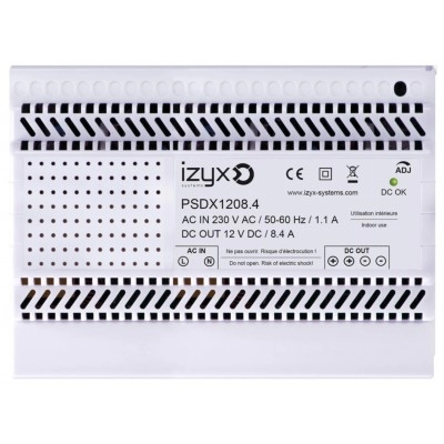 PSDX12084 <div itemprop="description"> ALIMENTATION RAIL DIN 7M 230V AC / 12V DC / 8.4A</div>