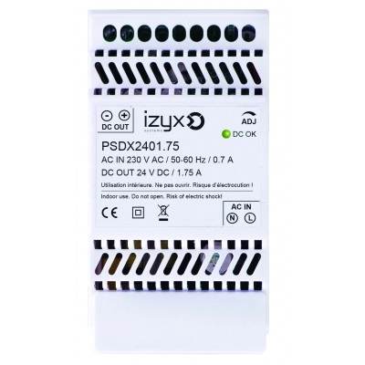 PSDX240175 <div itemprop="description"> ALIMENTATION RAIL DIN 3M 230V AC / 24V DC / 1.75A</div>