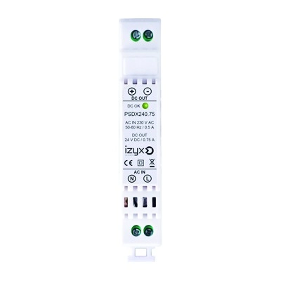 PSDX24075 <div itemprop="description"> ALIMENTATION RAIL DIN 1M 230V AC / 24V DC / 0.75A</div>