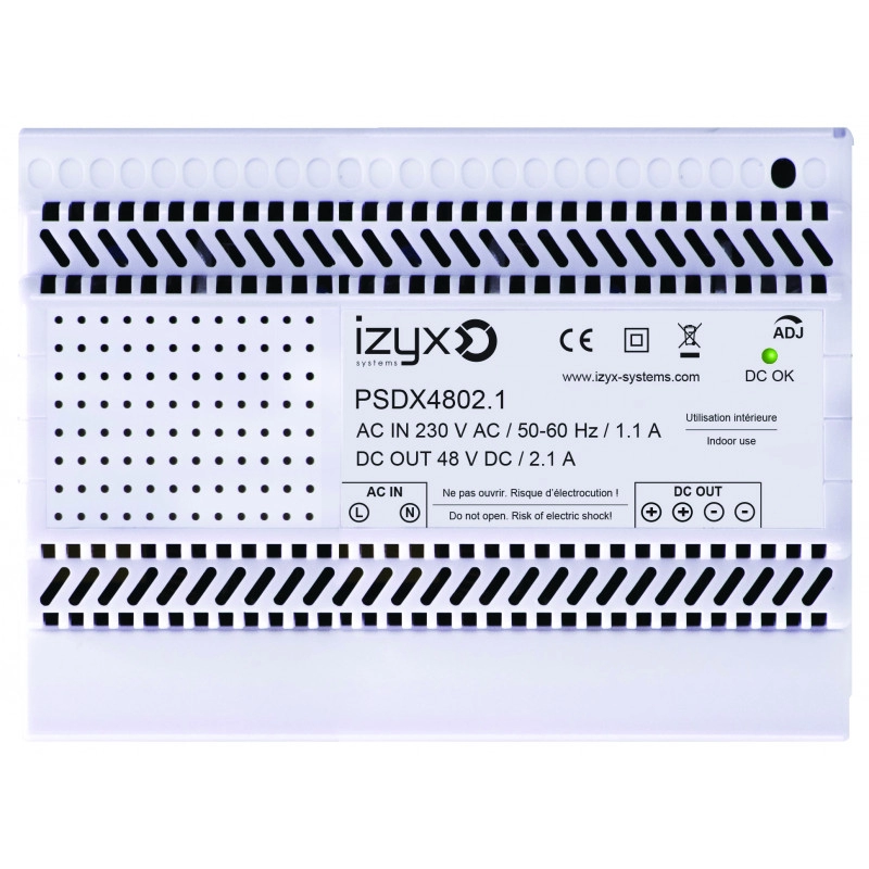 PSDX48021 <div itemprop="description"> ALIMENTATION RAIL DIN 7M 230V AC / 48V DC (48-56V) / 2.1A</div>