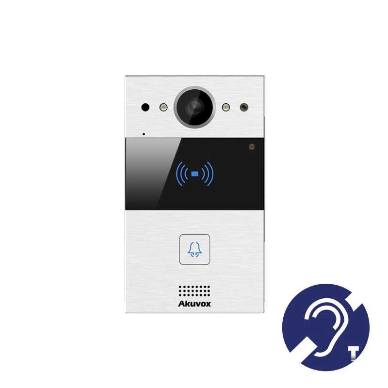 					R20AS1BIM PLATINE VIDÉO SIP 1 BOUTON +LECTEUR BADGE. SAILLIE AVEC BOUCLE MAGNETIQUE