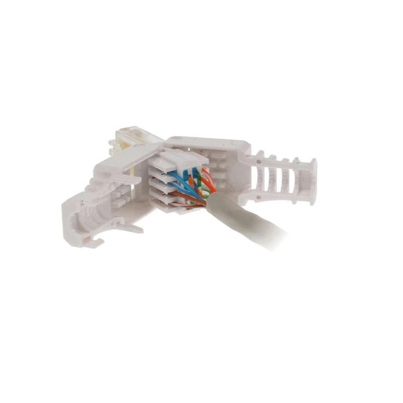 RJ45SOC6 <div itemprop="description"> PLUG RJ45 SANS OUTIL CAT6 UTP AWG26/24 - MANCHON INTEGRE</div>