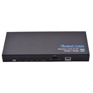 S24104-B0 <div itemprop="description"> Répartiteur de Signal elbaC - 4096 x 2160 - 3,40 GHz Bande passante maximale - Entrée HDMI - Sortie HDMI</div>