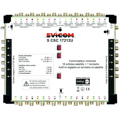 SCSC17212U <div itemprop="description"> COMMUTATEUR UNIVERSEL 17 IN 12 OUT</div>