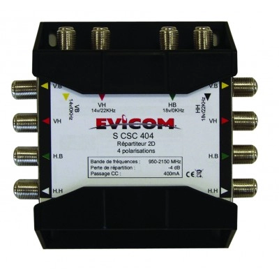 SCSC404 <div itemprop="description"> REPARTITEUR 4 VOIES CASCADABLE POUR COMMUTATION MATRICIELLE</div>