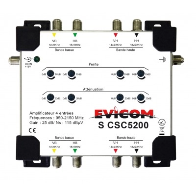 SCSC5200 <div itemprop="description"> AMPLI DE TETE POUR COMMUTATEURS CASCADABLES 4 ENTREES</div>