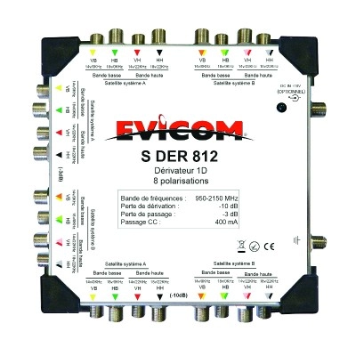 SDER812 <div itemprop="description"> REPARTITEUR ENTREE 8 VOIES SORTIE 2X8 VOIES ASYMET -3/-10DB</div>