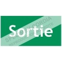 SEVV0011 Etiquette de signalisation - sortie - l 200 x h 100 mm 