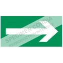 SEVV0013 Etiquette de signalisation - fleche - l 200 x h 100 mm 