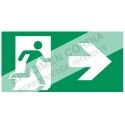 SEVV0014 Etiquette de signalisation - sortie droite - l200 x h100 mm 