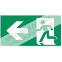 SEVV0015 Etiquette de signalisation sortie gauche - l200 x h100 mm 