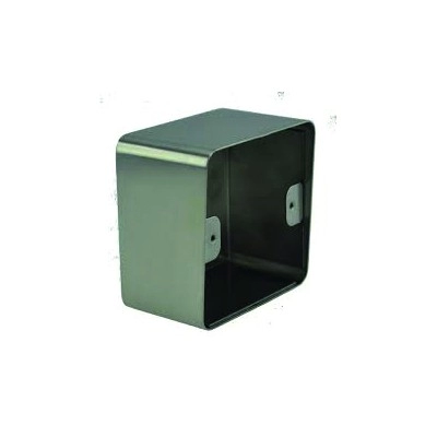 SSH202 <div itemprop="description"> BOITIER APPLIQUE INOX POUR PLAQUE INOX 80x80 MM PROFO. 52MM</div>