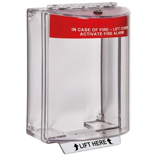 					STI-13110FR-FR < >STI Universal Stopper Couverture de Sécurité pour Poste avertisseur, La station de traction, Touche d`Urgence, Détecteur de fumée - Intérieur, Extérie</>