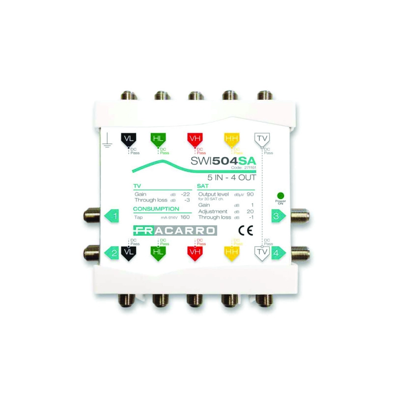 SWI504SA <div itemprop="description"> MULTISWITCH CASCADABLE 5 ENTREES 4 SORTIES - TERRESTR PASSIF</div>