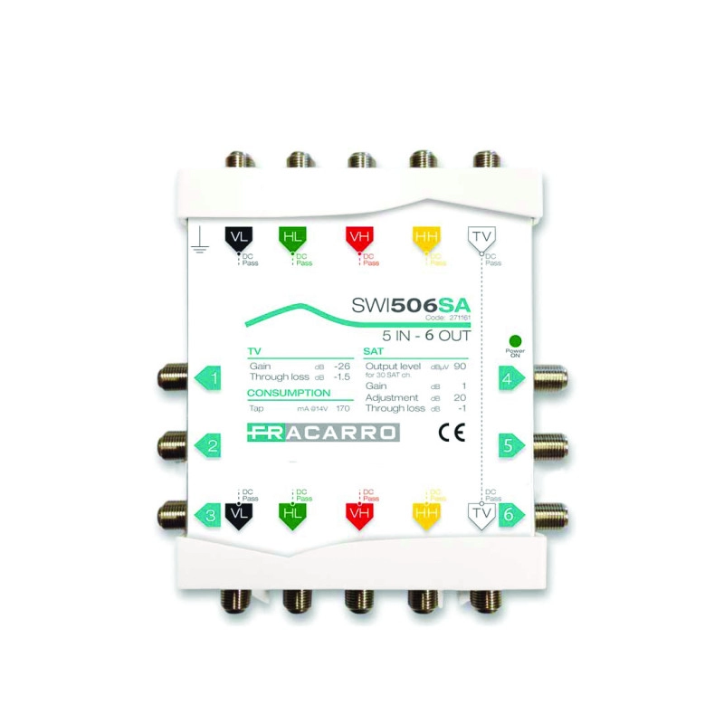 SWI506SA <div itemprop="description"> MULTISWITCH CASCADABLE 5 ENTREES 6 SORTIES - TERRESTR PASSIF</div>
