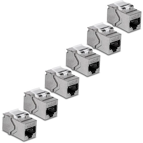 TC-KC06C6A Cat6A RJ-45 Keystone Inline Coupler (6x)