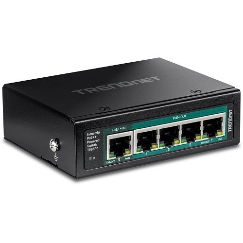 TI-B541 5-Port Gbit PoE++ DIN-Rail Swi w/ PoE PT