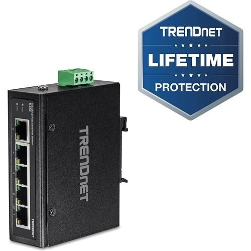 TI-E50 <div itemprop="description">Commutateur Ethernet TRENDnet TI-E50 5 Ports - Nouveau - 2 Couche supportée - Paire torsadée - Montage sur rail DIN</div>