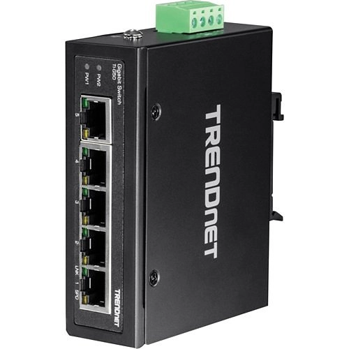 TI-G50 <div itemprop="description">Commutateur Ethernet TRENDnet TI-G50 5 Ports - 2 Couche supportée - Paire torsadée - Montage sur rail, Fixation au mur</div>
