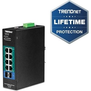 TI-PG102I <div itemprop="description">Commutateur Ethernet TRENDnet TI-PG102i 8 Ports Gérable - 2 Couche supportée - Modulaire - Paire torsadée, Fibre Optique - Montage sur rail DIN</div>