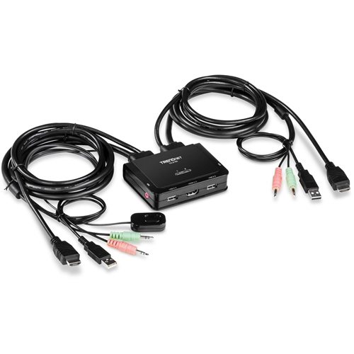 TK-216I <div itemprop="description">Boîtier de commutation KVM TRENDnet - 2 Ordinateur(s)USB - 2 x C&acirc;ble HDMI</div>