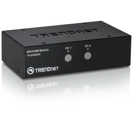 TK-222DVK <div itemprop="description">Boîtier de commutation KVM TRENDnet TK-222DVK - 2 Ordinateur(s) - 1 Utilisateur(s) local - 2560 x 1600 - 6 x USB - 3 x DVI</div>