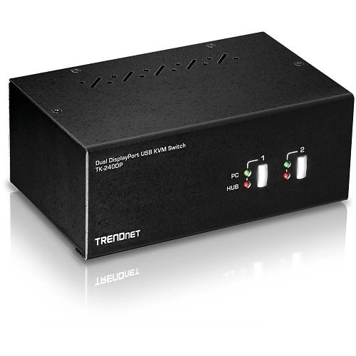 TK-240DP <div itemprop="description">Boîtier de commutation KVM TRENDnet TK-240DP - 2 Ordinateur(s) - 1 Utilisateur(s) local - 3840 x 2160 - 2 - 6 x USB - 6 x DisplayPort - Bureau</div>