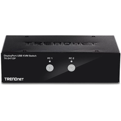 TK-241DP <div itemprop="description">Boîtier de commutation KVM TRENDnet TK-241DP - 2 Ordinateur(s) - 1 Utilisateur(s) local - 3840 x 2160 - 6 x USB - 3 x DisplayPort</div>