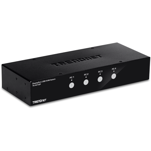 TK-441DP <div itemprop="description">Boîtier de commutation KVM TRENDnet TK-441DP - 4 Ordinateur(s) - 1 Utilisateur(s) local - 3840 x 2160 - 8 x USB - 5 x DisplayPort</div>