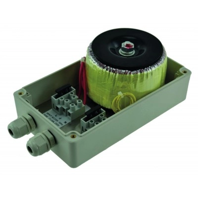TRWPB2405 <div itemprop="description"> TRANSFO 230V AC / 24V AC / 120VA (5A) EN BOITIER ABS IP 65</div>