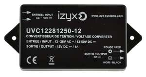 UVC12281250-12 <div itemprop="description"> CONVERTISSEUR DE TENSION 12-28V AC OU 12-50V DC / 12V DC /1A</div>