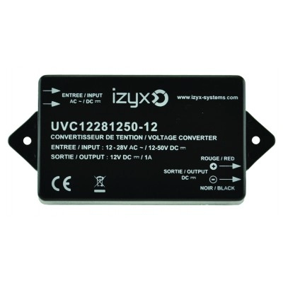 UVC1228125012 <div itemprop="description"> CONVERTISSEUR DE TENSION 12-28V AC OU 12-50V DC / 12V DC /1A</div>